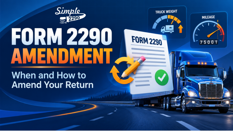 Form 2290 Amendment: When and How to Amend Your Return